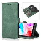 For Xiaomi Redmi 8 Retro Magnetic Closing Clasp Horizontal Flip Leather Case with Holder & Card Slots & Photo Frame & Wallet(Dark Green) - 1
