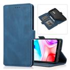 For Xiaomi Redmi 8 Retro Magnetic Closing Clasp Horizontal Flip Leather Case with Holder & Card Slots & Photo Frame & Wallet(Blue) - 1