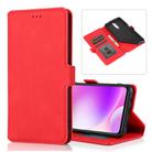 For Xiaomi Redmi K30 Retro Magnetic Closing Clasp Horizontal Flip Leather Case with Holder & Card Slots & Photo Frame & Wallet(Red) - 1