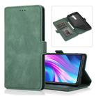 For Xiaomi Redmi Note 8 Pro Retro Magnetic Closing Clasp Horizontal Flip Leather Case with Holder & Card Slots & Photo Frame & Wallet(Dark Green) - 1