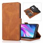 For Xiaomi Redmi Note 8 Pro Retro Magnetic Closing Clasp Horizontal Flip Leather Case with Holder & Card Slots & Photo Frame & Wallet(Brown) - 1