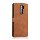 For Xiaomi Redmi Note 8 Pro Retro Magnetic Closing Clasp Horizontal Flip Leather Case with Holder & Card Slots & Photo Frame & Wallet(Brown) - 3