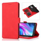 For Xiaomi Redmi Note 8 Pro Retro Magnetic Closing Clasp Horizontal Flip Leather Case with Holder & Card Slots & Photo Frame & Wallet(Red) - 1