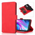 For Xiaomi Redmi Note 8 Pro Retro Magnetic Closing Clasp Horizontal Flip Leather Case with Holder & Card Slots & Photo Frame & Wallet(Red) - 1