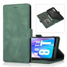 For Xiaomi Redmi Note 8T Retro Magnetic Closing Clasp Horizontal Flip Leather Case with Holder & Card Slots & Photo Frame & Wallet(Dark Green) - 1