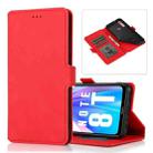 For Xiaomi Redmi Note 8T Retro Magnetic Closing Clasp Horizontal Flip Leather Case with Holder & Card Slots & Photo Frame & Wallet(Red) - 1