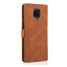 For Xiaomi Redmi Note 9 Pro Retro Magnetic Closing Clasp Horizontal Flip Leather Case with Holder & Card Slots & Photo Frame & Wallet(Brown) - 3