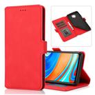 For Xiaomi Redmi Note 9 Pro Retro Magnetic Closing Clasp Horizontal Flip Leather Case with Holder & Card Slots & Photo Frame & Wallet(Red) - 1