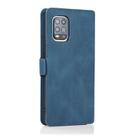 For Xiaomi Mi 10 Lite Retro Magnetic Closing Clasp Horizontal Flip Leather Case with Holder & Card Slots & Photo Frame & Wallet(Blue) - 2