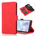 For Xiaomi Mi Note 10 Pro Retro Magnetic Closing Clasp Horizontal Flip Leather Case with Holder & Card Slots & Photo Frame & Wallet(Red) - 1