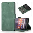 For Nokia 3.2 Retro Magnetic Closing Clasp Horizontal Flip Leather Case with Holder & Card Slots & Photo Frame & Wallet(Dark Green) - 1