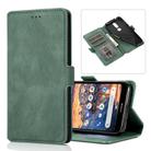 For Nokia 4.2 Retro Magnetic Closing Clasp Horizontal Flip Leather Case with Holder & Card Slots & Photo Frame & Wallet(Dark Green) - 1