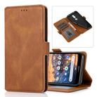 For Nokia 4.2 Retro Magnetic Closing Clasp Horizontal Flip Leather Case with Holder & Card Slots & Photo Frame & Wallet(Brown) - 1