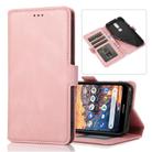 For Nokia 4.2 Retro Magnetic Closing Clasp Horizontal Flip Leather Case with Holder & Card Slots & Photo Frame & Wallet(Rose Gold) - 1