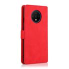 For OnePlus 7T Retro Magnetic Closing Clasp Horizontal Flip Leather Case with Holder & Card Slots & Photo Frame & Wallet(Red) - 3