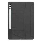 For Samsung Galaxy Tab S10 FE+ Holder Floating Detachable Backlight Keyboard Tablet Leather Case with Touchpad(Black) - 3