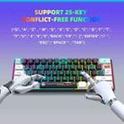 HXSJ V700WB Wired RGB Backlit Membrane Keyboard 61 Key Caps, Cable Length: 1.7m(White Black Print) - 5
