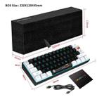 HXSJ V700WB Wired RGB Backlit Membrane Keyboard 61 Key Caps, Cable Length: 1.7m(White Black Print) - 7