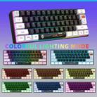 HXSJ V700WB Wired RGB Backlit Membrane Keyboard 61 Key Caps, Cable Length: 1.7m(White Black Print) - 8