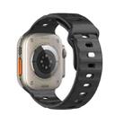 For Apple Watch 46mm / 49mm / 45mm / 44mm Dual-Color Mecha Armor Silicone Watch Band(Black) - 2