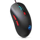 HXSJ X200 3600DPI Colorful Luminous Wired Mouse, Cable Length: 1.5m(Black) - 3