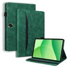 For OPPO Pad SE 11 2025 Splicing Shockproof Leather Tablet Case(Green) - 1