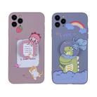 For iPhone 11 Pro Cartoon Pattern Protective Case with Holder(Cat and Girl) - 2