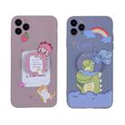 For iPhone 11 Pro Max Cartoon Pattern Protective Case with Holder(Dinosaur and Elephant) - 3