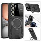For Realme C75 4G Large Window MagSafe Holder Phone Case(Black) - 3