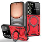 For Realme C75 4G Large Window MagSafe Holder Phone Case(Red) - 1