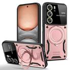For Realme C75 4G Large Window MagSafe Holder Phone Case(Rose Gold) - 1