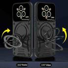 For Realme 14 Pro 5G Large Window MagSafe Holder Phone Case(Black) - 3