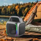 MS6K Portable RGB Dazzling Bluetooth Speaker Outdoor Karaoke Subwoofer, Style:No Mic(Black) - 2