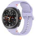 For Samsung Galaxy Watch8 Classic 46mm / Watch8 44mm / 40mm xDfind Stitched Solid Color Silicone Watch Band, Size:20mm(Purple) - 1