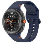 For Samsung Galaxy Watch8 Classic 46mm / Watch8 44mm / 40mm xDfind Stitched Solid Color Silicone Watch Band, Size:20mm(Midnight Blue) - 1