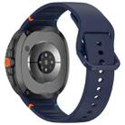 For Samsung Galaxy Watch8 Classic 46mm / Watch8 44mm / 40mm xDfind Stitched Solid Color Silicone Watch Band, Size:20mm(Midnight Blue) - 2