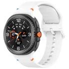 For Samsung Galaxy Watch8 Classic 46mm / Watch8 44mm / 40mm xDfind Stitched Solid Color Silicone Watch Band, Size:22mm(White) - 1