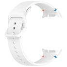 For Samsung Galaxy Watch8 Classic 46mm / Watch8 44mm / 40mm xDfind Stitched Solid Color Silicone Watch Band, Size:22mm(White) - 3