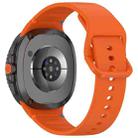 For Samsung Galaxy Watch8 Classic 46mm / Watch8 44mm / 40mm xDfind Stitched Solid Color Silicone Watch Band, Size:22mm(Orange) - 2
