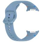 For Samsung Galaxy Watch8 Classic 46mm / Watch8 44mm / 40mm xDfind Stitched Solid Color Silicone Watch Band, Size:22mm(Blue) - 3