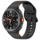 For Samsung Galaxy Watch8 Classic 46mm / Watch8 44mm / 40mm xDfind Stitched Solid Color Silicone Watch Band, Size:22mm(Black) - 1