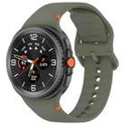 For Samsung Galaxy Watch8 Classic 46mm / Watch8 44mm / 40mm xDfind Stitched Solid Color Silicone Watch Band, Size:22mm(Army Green) - 1