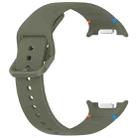 For Samsung Galaxy Watch8 Classic 46mm / Watch8 44mm / 40mm xDfind Stitched Solid Color Silicone Watch Band, Size:22mm(Army Green) - 3