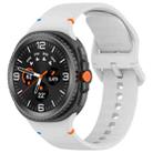 For Samsung Galaxy Watch8 Classic 46mm / Watch8 44mm / 40mm xDfind Stitched Solid Color Silicone Watch Band, Size:22mm(Light Grey) - 1
