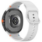 For Samsung Galaxy Watch8 Classic 46mm / Watch8 44mm / 40mm xDfind Stitched Solid Color Silicone Watch Band, Size:22mm(Light Grey) - 2