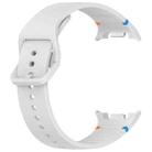 For Samsung Galaxy Watch8 Classic 46mm / Watch8 44mm / 40mm xDfind Stitched Solid Color Silicone Watch Band, Size:22mm(Light Grey) - 3