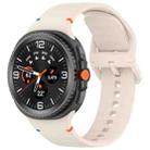 For Samsung Galaxy Watch8 Classic 46mm / Watch8 44mm / 40mm xDfind Stitched Solid Color Silicone Watch Band, Size:22mm(Starlight) - 1