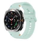 For Samsung Galaxy Watch8 Classic 46mm / Watch8 44mm / 40mm xDfind Wavy Grain Stitched Silicone Watch Band, Size:S(Light Blue) - 1