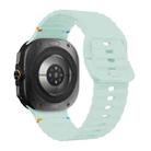 For Samsung Galaxy Watch8 Classic 46mm / Watch8 44mm / 40mm xDfind Wavy Grain Stitched Silicone Watch Band, Size:S(Light Blue) - 2