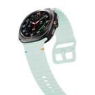 For Samsung Galaxy Watch8 Classic 46mm / Watch8 44mm / 40mm xDfind Wavy Grain Stitched Silicone Watch Band, Size:S(Light Blue) - 3